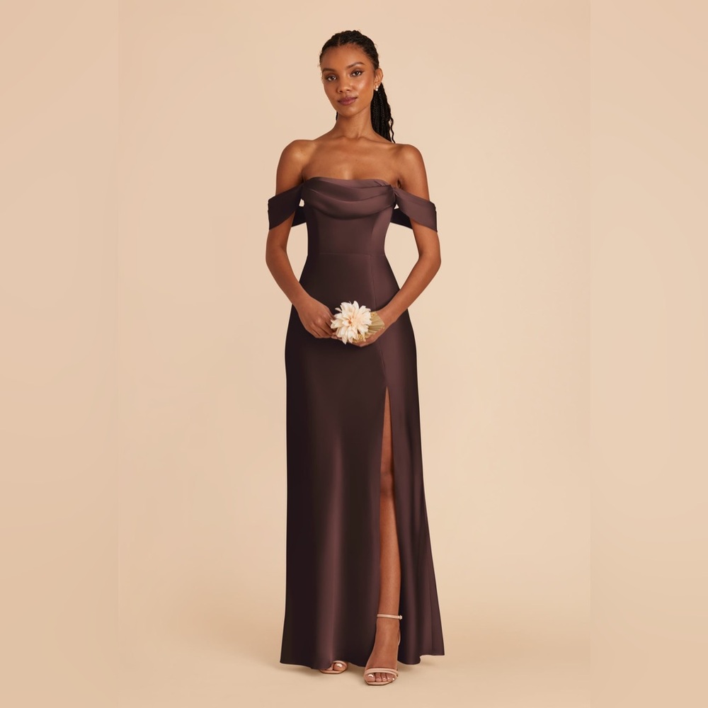Birdy Grey MIA Espresso Matte Satin Dress, can
